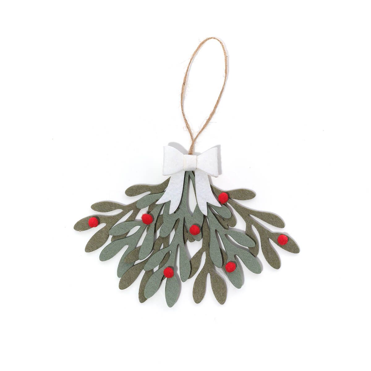 LANGS Hollies & Berries Felt Mistletoe Hanger