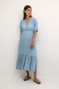 CULTURE Aurelia Long Dress - Blue