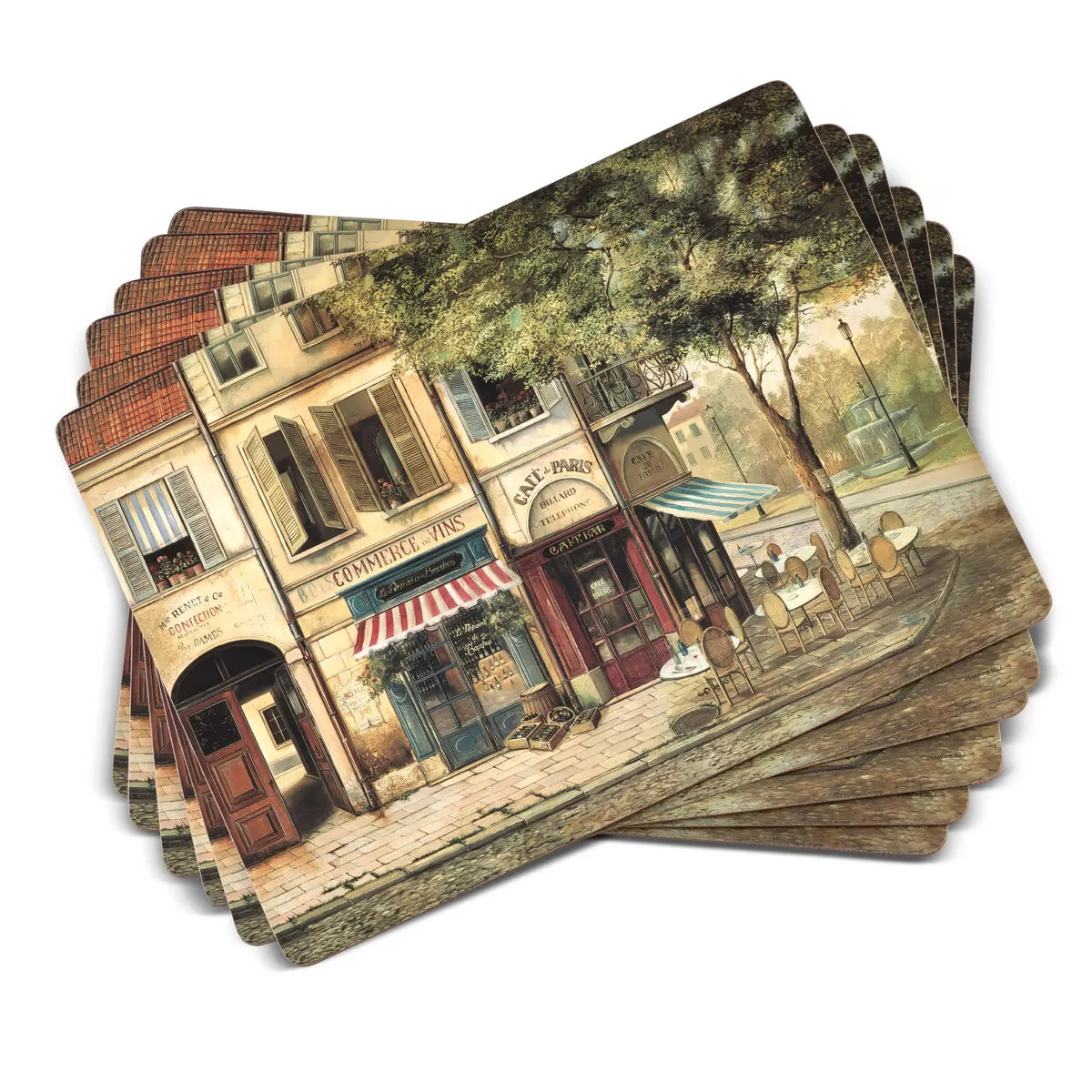 PIMPERNEL Parisian Scene 12Pc Placemat & Coaster Set