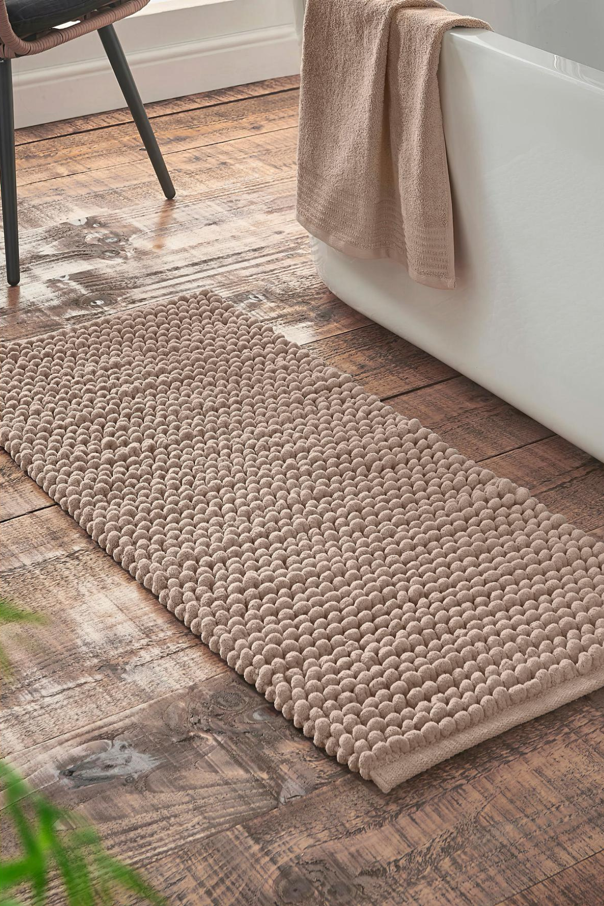BIANCA Aspen Bobble Bath Runner 50x120cm - Natural