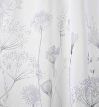 CATHERINE LANSFIELD Meadowsweet Floral Tab Top Sheer Curtain Panel 55x90" - White