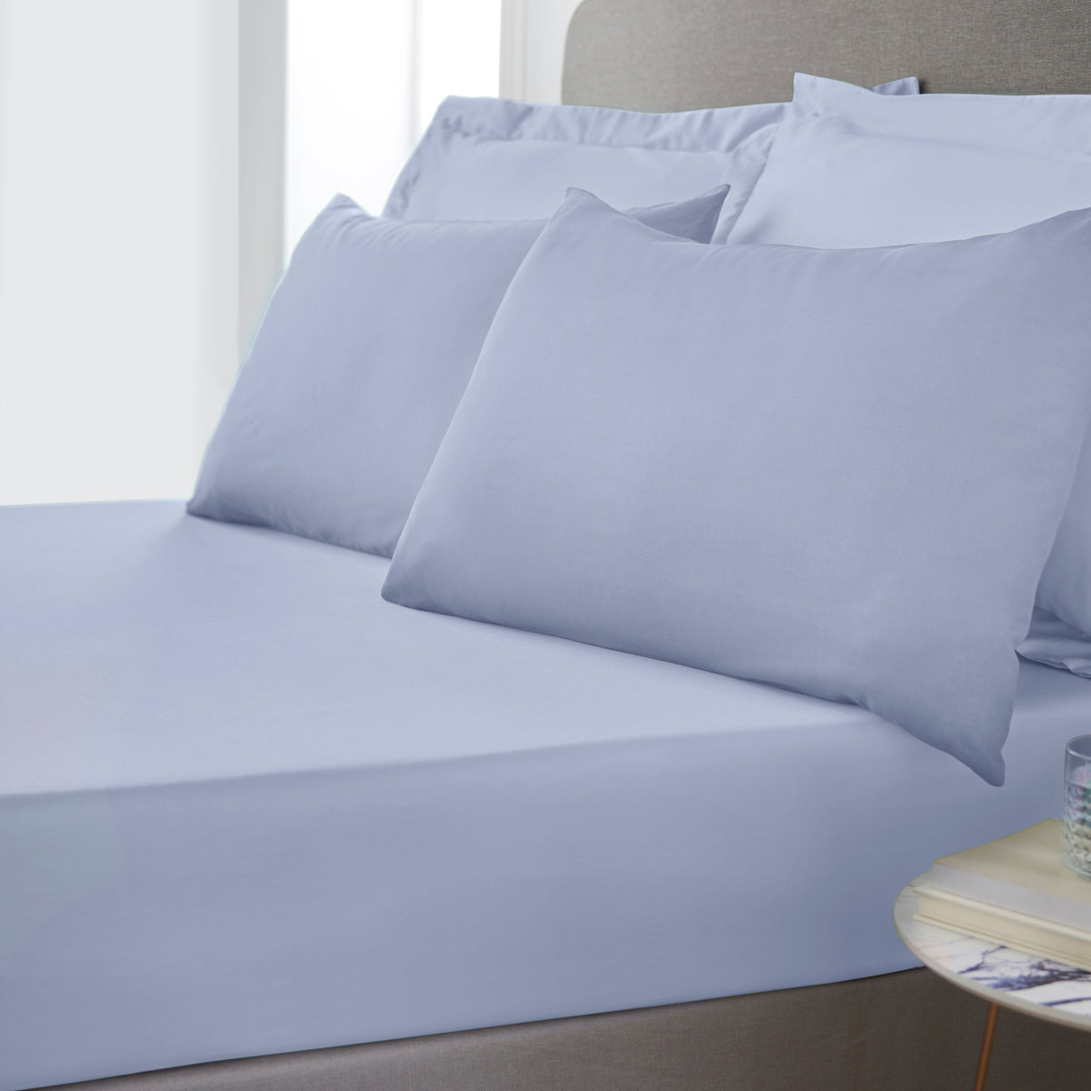 BIANCA 400 Thread Count 100% Cotton Sateen Standard Pillowcase Pair