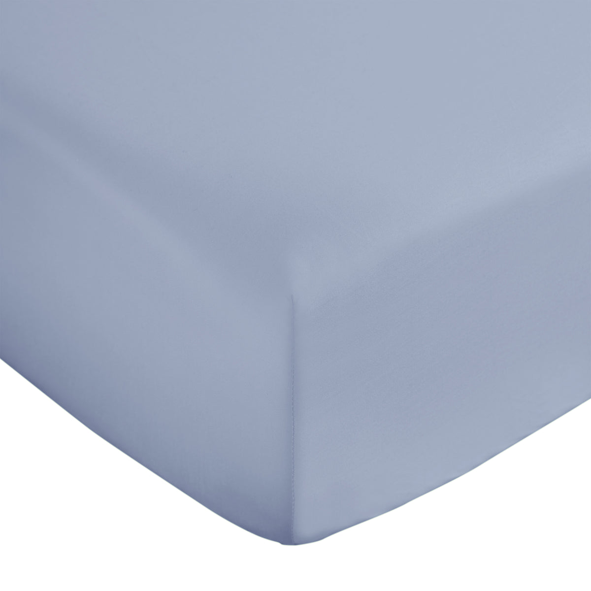 BIANCA 400 Thread Count Cotton Sateen Fitted Sheet - Blue