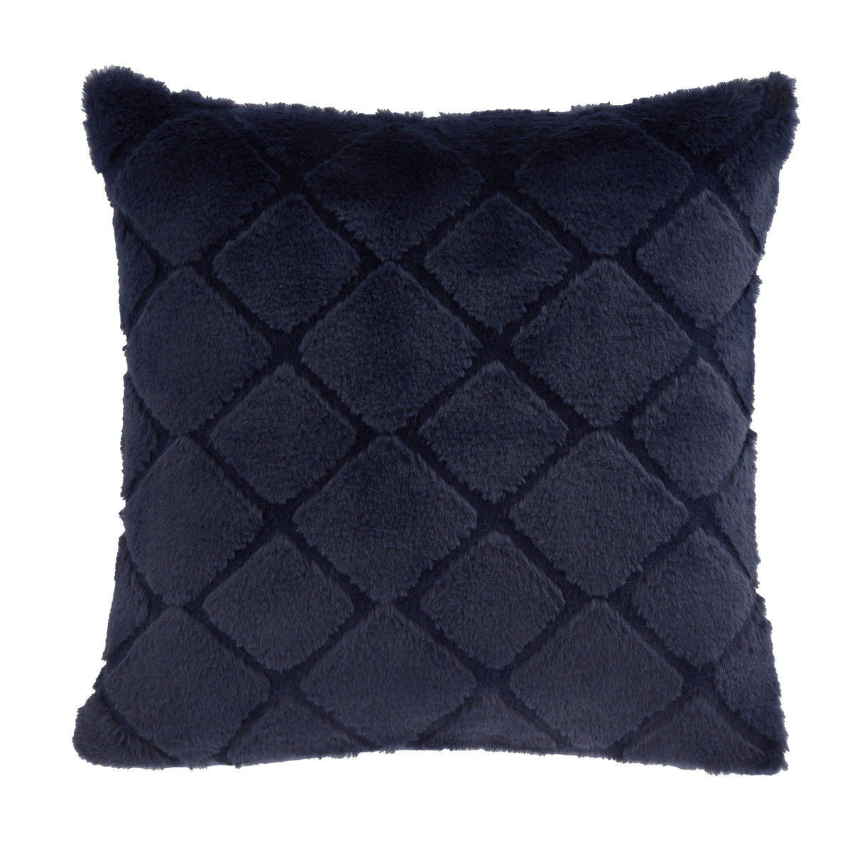 CATHERINE LANSFIELD Cosy Diamond Filled Cushion 43x43cm - Navy