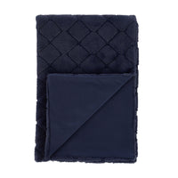 CATHERINE LANSFIELD Cosy Diamond Throw - Navy