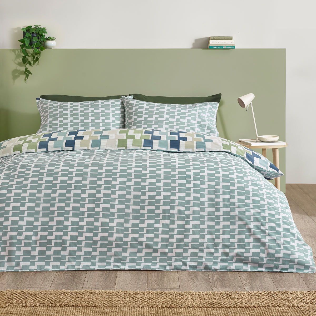 CATHERINE LANSFIELD Bryson Geo Duvet Set - Blue