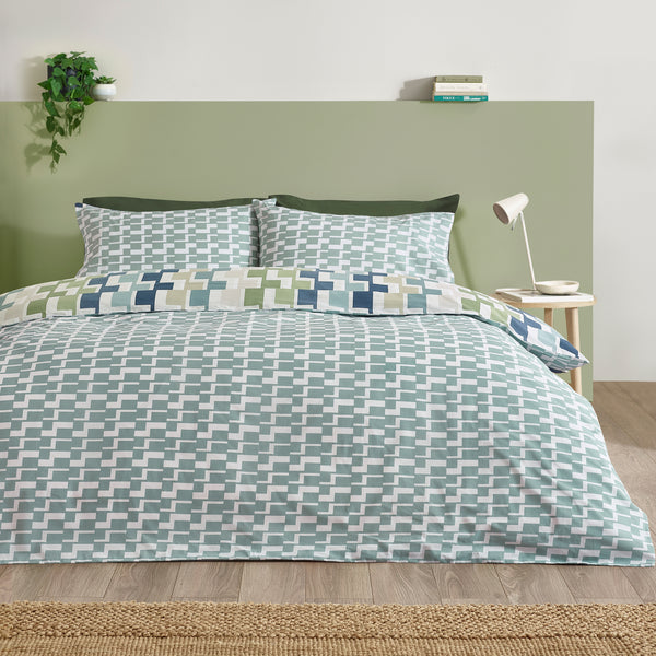 CATHERINE LANSFIELD Bryson Geo Duvet Set - Blue