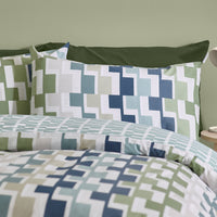 CATHERINE LANSFIELD Bryson Geo Duvet Set - Blue