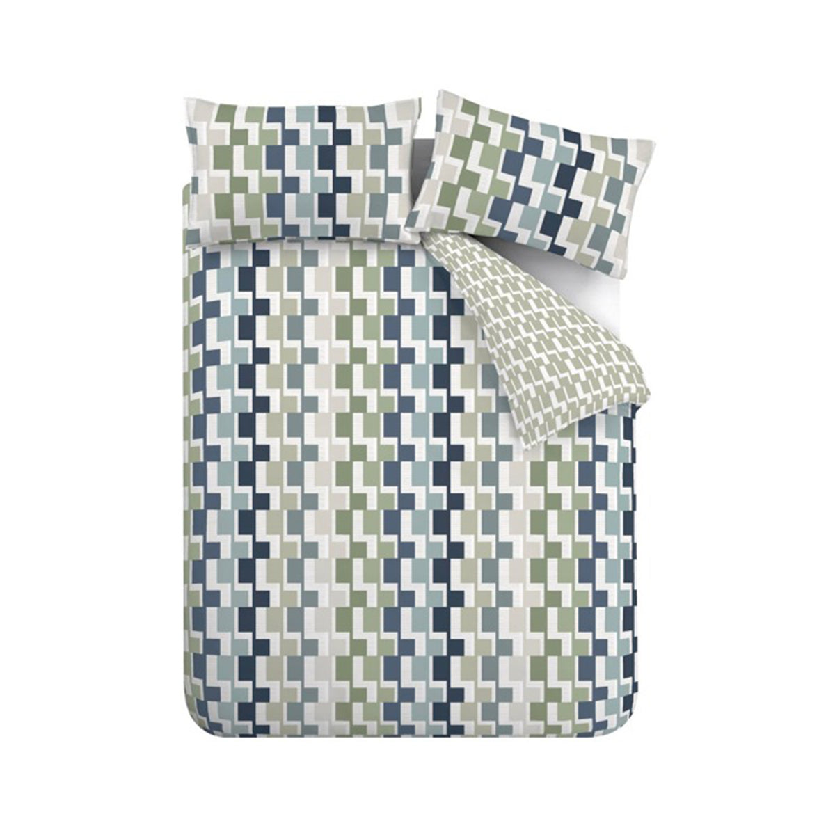 CATHERINE LANSFIELD Bryson Geo Duvet Set - Blue