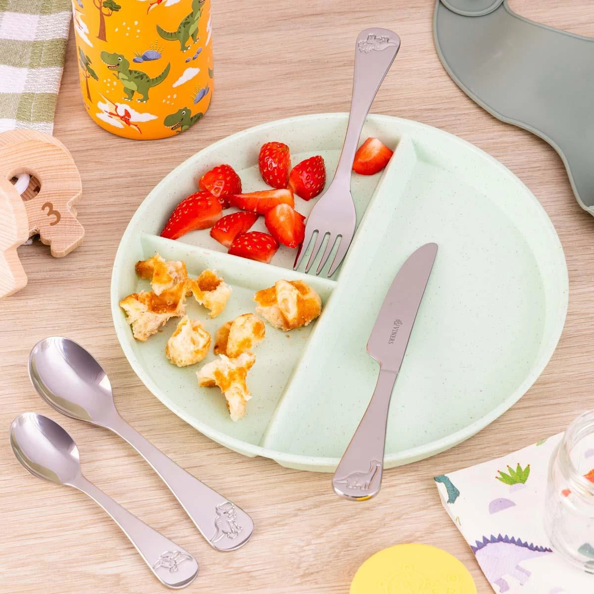 VINERS Roarsome 4pc Kids Cutlery Set