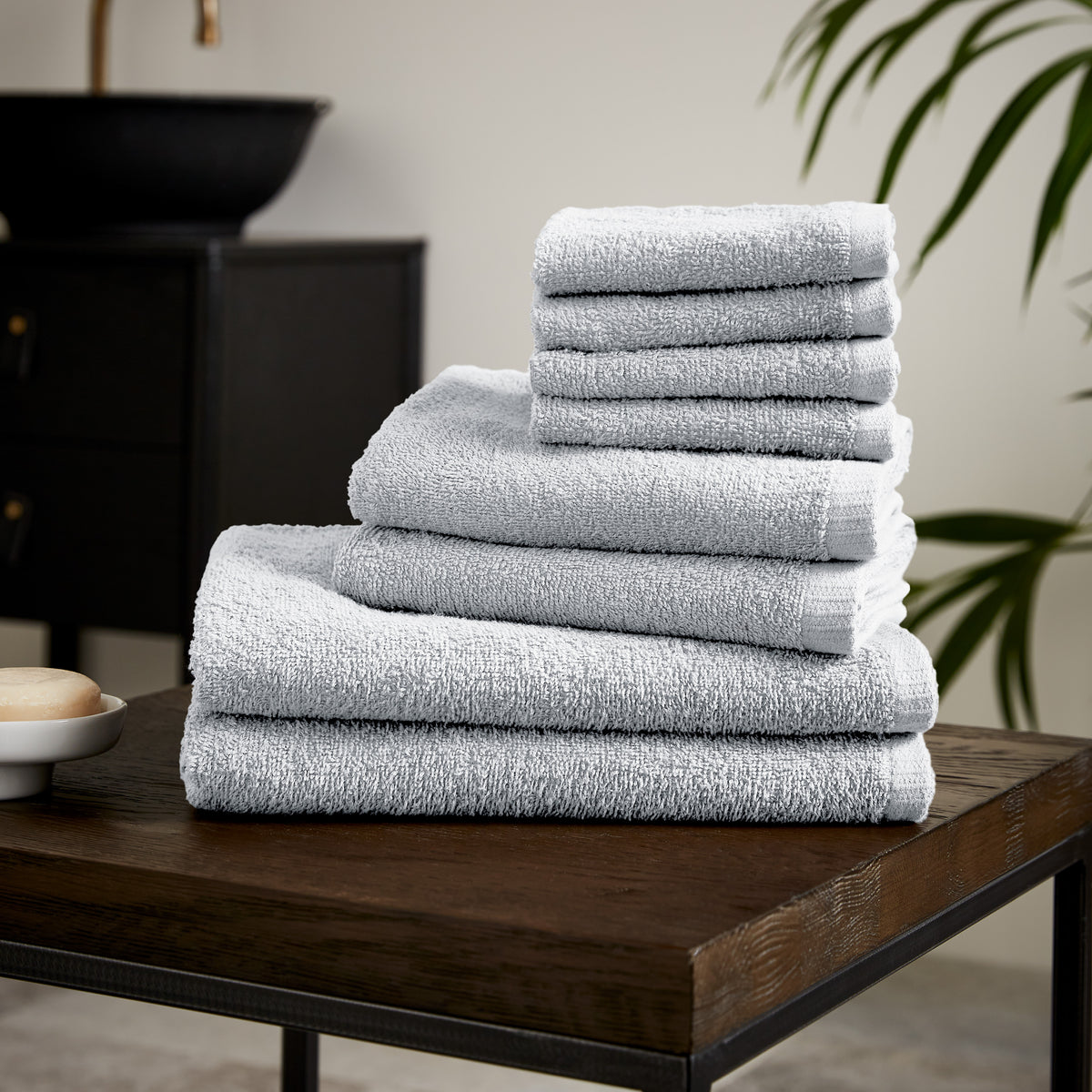 CATHERINE LANSFIELD Quick Dry Cotton Towel - White (Available in 3 Sizes)