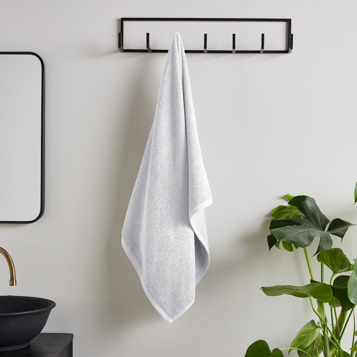 CATHERINE LANSFIELD Quick Dry Cotton Towel - White (Available in 3 Sizes)