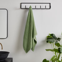 CATHERINE LANSFIELD Quick Dry Cotton Towel - Sage Green (Available in 3 Sizes)