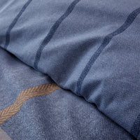 CATHERINE LANSFIELD Brushed 100% Cotton Melrose Tweed Duvet Set - Blue
