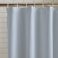 CATHERINE LANSFIELD Timeless Stripe Shower Curtain - Blue
