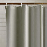 CATHERINE LANSFIELD Timeless Stripe Shower Curtain - Green