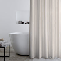 CATHERINE LANSFIELD Timeless Stripe Shower Curtain - Natural