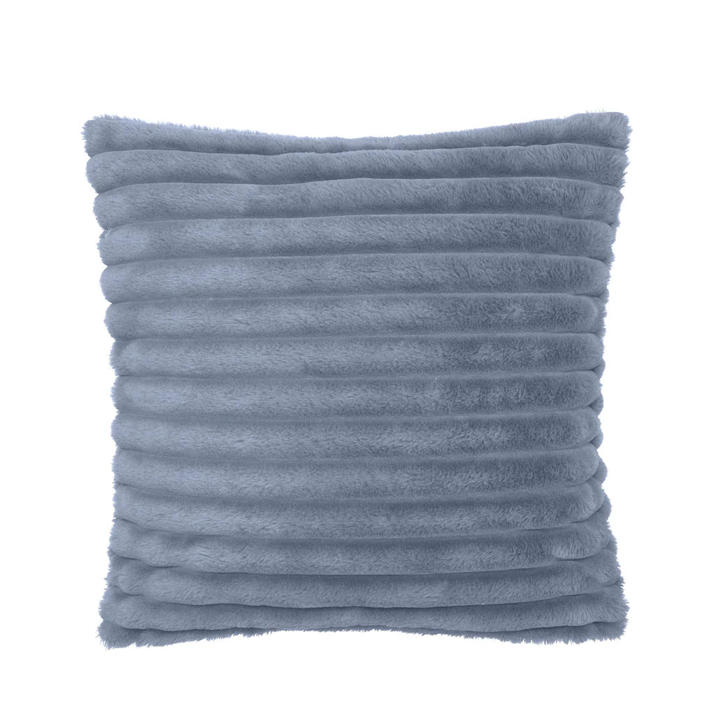CATHERINE LANSFIELD Cosy Ribbed Cushion - Blue