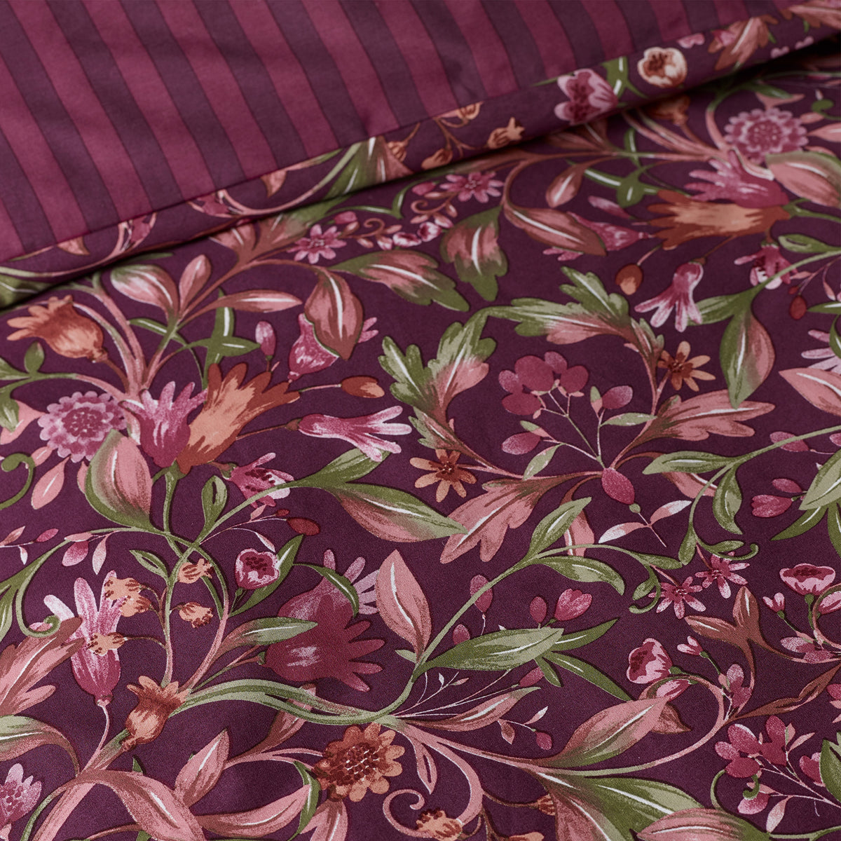 CATHERINE LANSFIELD Richmond Floral Duvet Cover Set - Plum