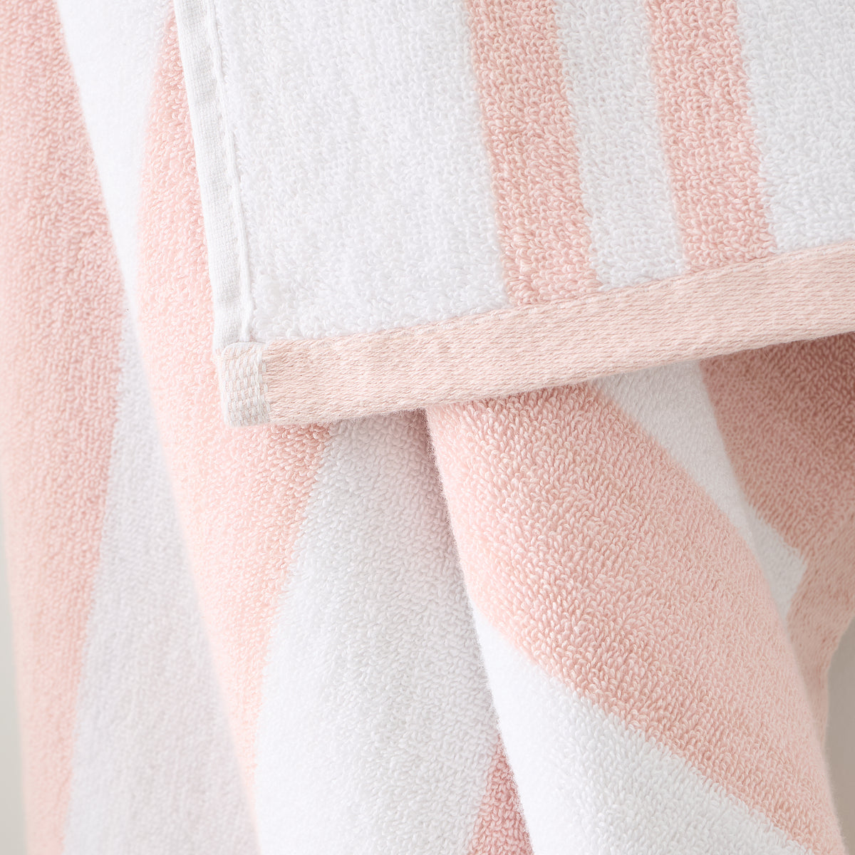 BIANCA Reversible Jacquard Stripe Cotton Towel - Pink (Available in 3 Sizes)
