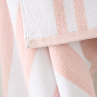 BIANCA Reversible Jacquard Stripe Cotton Towel - Pink (Available in 3 Sizes)
