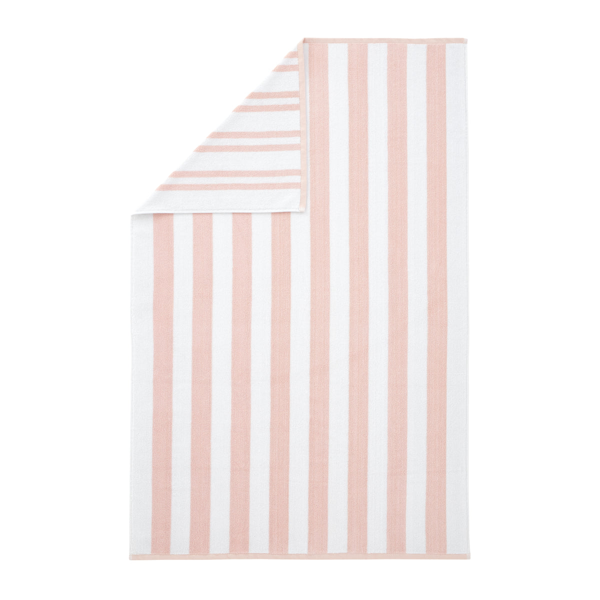 BIANCA Reversible Jacquard Stripe Cotton Towel - Pink (Available in 3 Sizes)