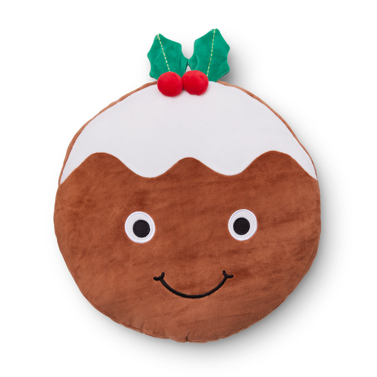 CATHERINE LANSFIELD Christmas Pudding 3D Cushion 35cm - Brown