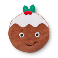 CATHERINE LANSFIELD Christmas Pudding 3D Cushion 35cm - Brown