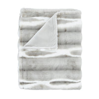 CATHERINE LANSFIELD Flint Faux Fur Throw - Silver