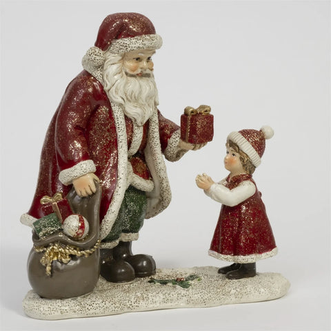 Santa With Gifts Christmas Figurine