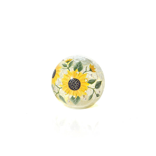 LANGS Sunflower Crackled Glass LED Ball Light 12cm
