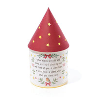 LANGS Christmas Robin Paper LED Lantern with Verse 21cm