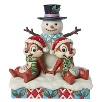 ENESCO Chip n Dale Snowman Disney Figurine by Jim Shore 14cm