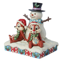 ENESCO Chip n Dale Snowman Disney Figurine by Jim Shore 14cm