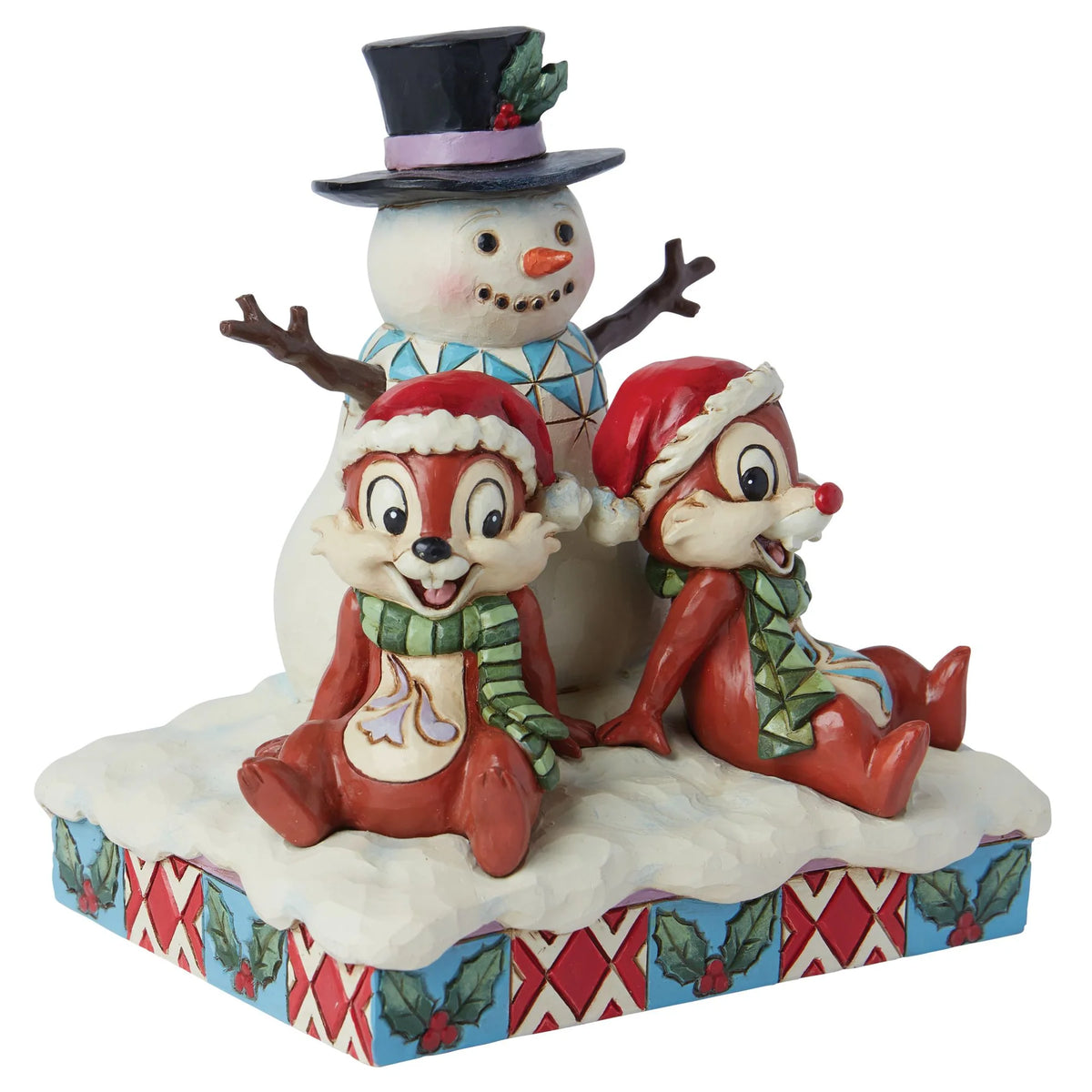 ENESCO Chip n Dale Snowman Disney Figurine by Jim Shore 14cm