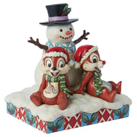 ENESCO Chip n Dale Snowman Disney Figurine by Jim Shore 14cm