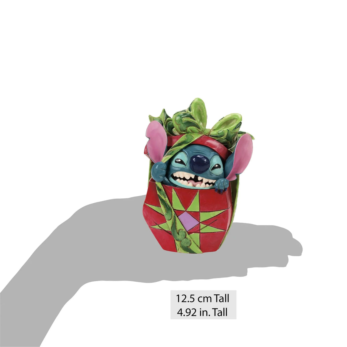 ENESCO Stitch Tearing Christmas Present Figurine by Jim Shore 12.5cm