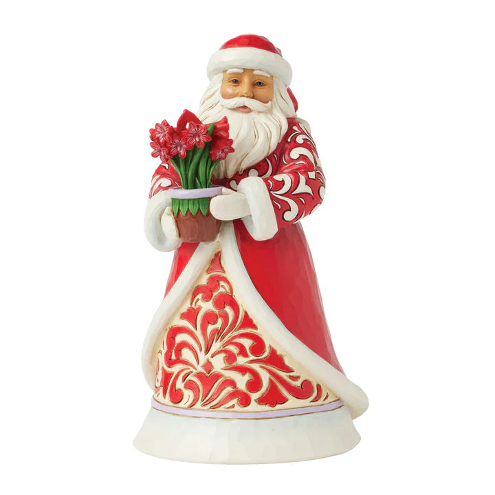 ENESCO Santa with Blooming Amaryllis Figurine by Jim Shore 21cm