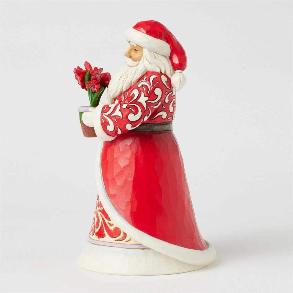 ENESCO Santa with Blooming Amaryllis Figurine by Jim Shore 21cm