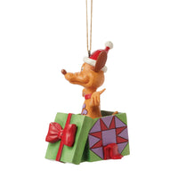 ENESCO Max in a Present Hanging Ornament by Jim Shore 10.5cm
