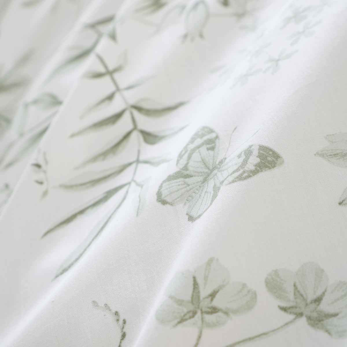 BIANCA Thea Floral Cotton Reversible Duvet Set - Green