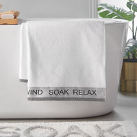 CATHERINE LANSFIELD Relax And Unwind Towel Collection - White (Available in 3 Sizes)