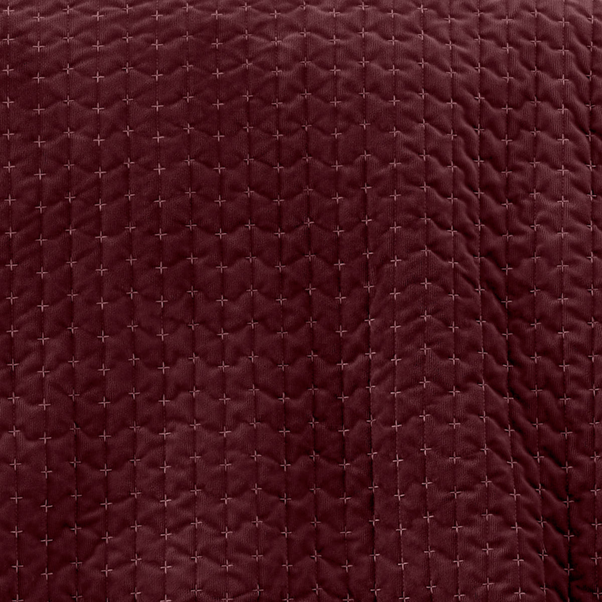 BIANCA Attica Velvet Bedspread 240x260cm - Burgundy