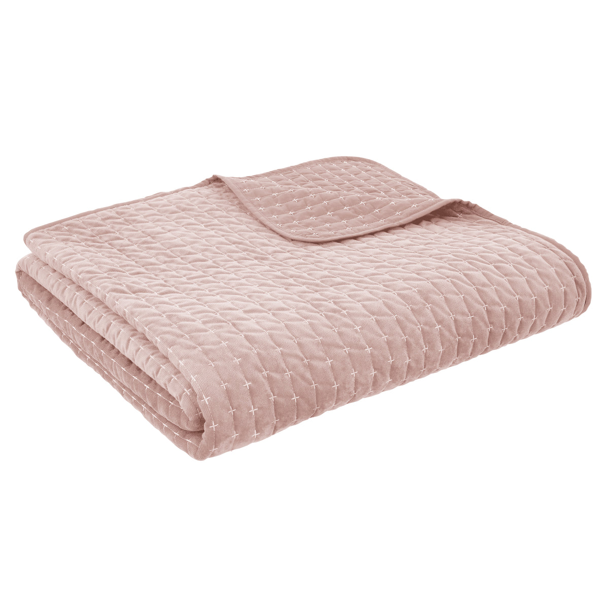 BIANCA Attica Velvet Bedspread 240x260cm - Pink