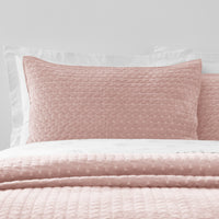 BIANCA Attica Velvet Embroidered Pillow Sham Pair 50x75cm - Pink