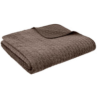 BIANCA Attica Velvet Bedspread 240x260cm - Chocolate