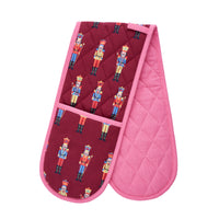 CATHERINE LANSFIELD Christmas Nutcracker Cotton Oven Glove - Burgundy