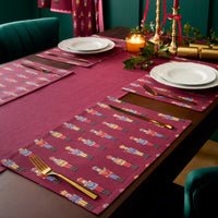 CATHERINE LANSFIELD Christmas Nutcracker Cotton Placemats – 4 Pack
