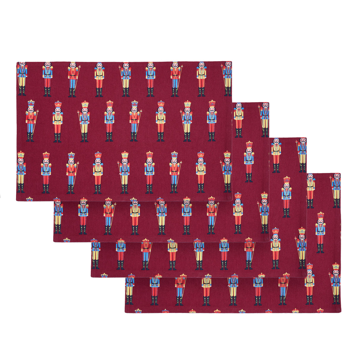 CATHERINE LANSFIELD Christmas Nutcracker Cotton Placemats – 4 Pack