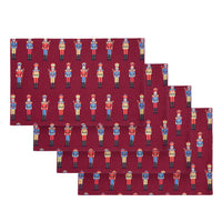 CATHERINE LANSFIELD Christmas Nutcracker Cotton Placemats – 4 Pack